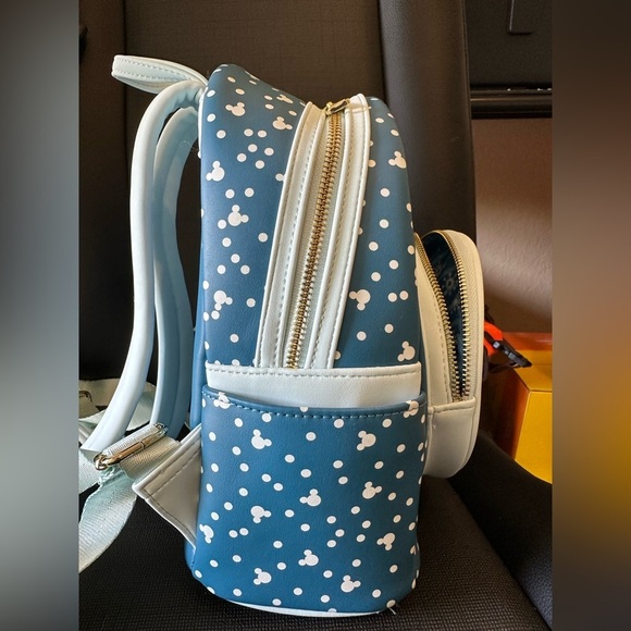 Disney Loungefly Snowman Mickey & Minnie Snow Glob Mini BackPack (Holiday) EUC - Picture 6 of 10